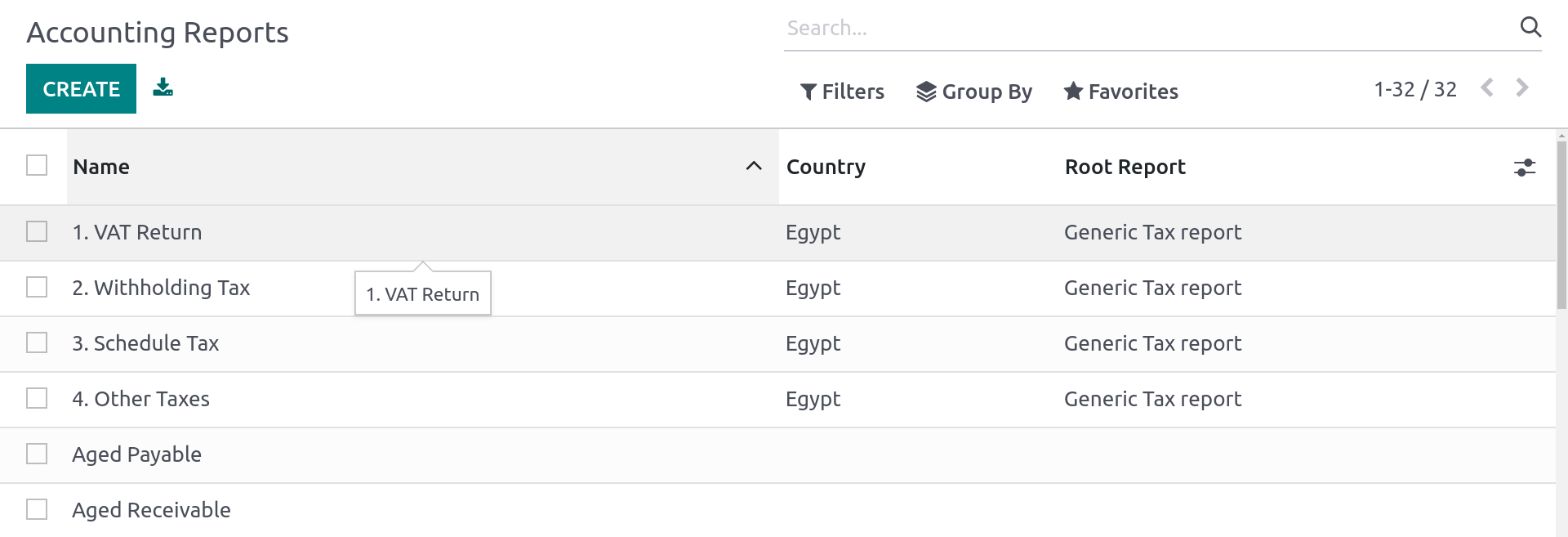 محرك تقارير المحاسبة.